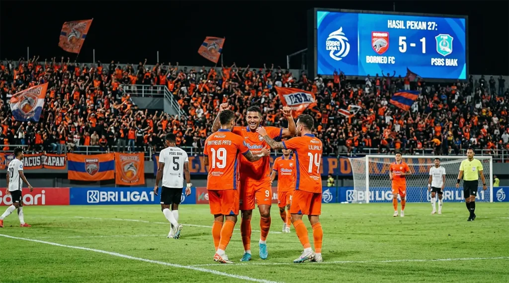 Borneo FC vs PSBS Biak Hasil Pesut Etam Pesta Gol 5-1