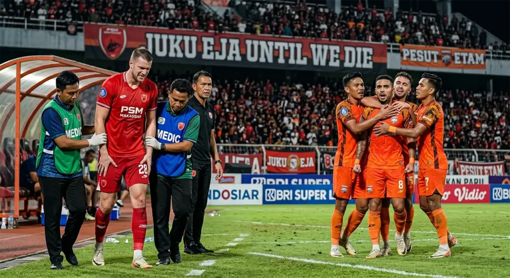 PSM Makassar vs Borneo FC Berakhir 1-2, Pesut Etam Kian Tak Terkejar